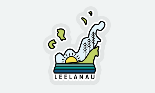 Leelanau Sticker - Shoreline Sun - jacobandlouise.com