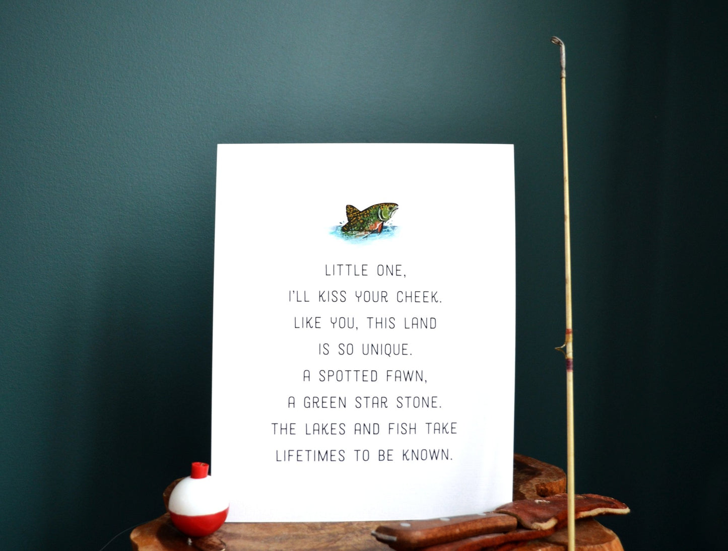 Michigan Brook Trout – 8 x 10 Michigan Poem Print (Stanza 8) - jacobandlouise.com