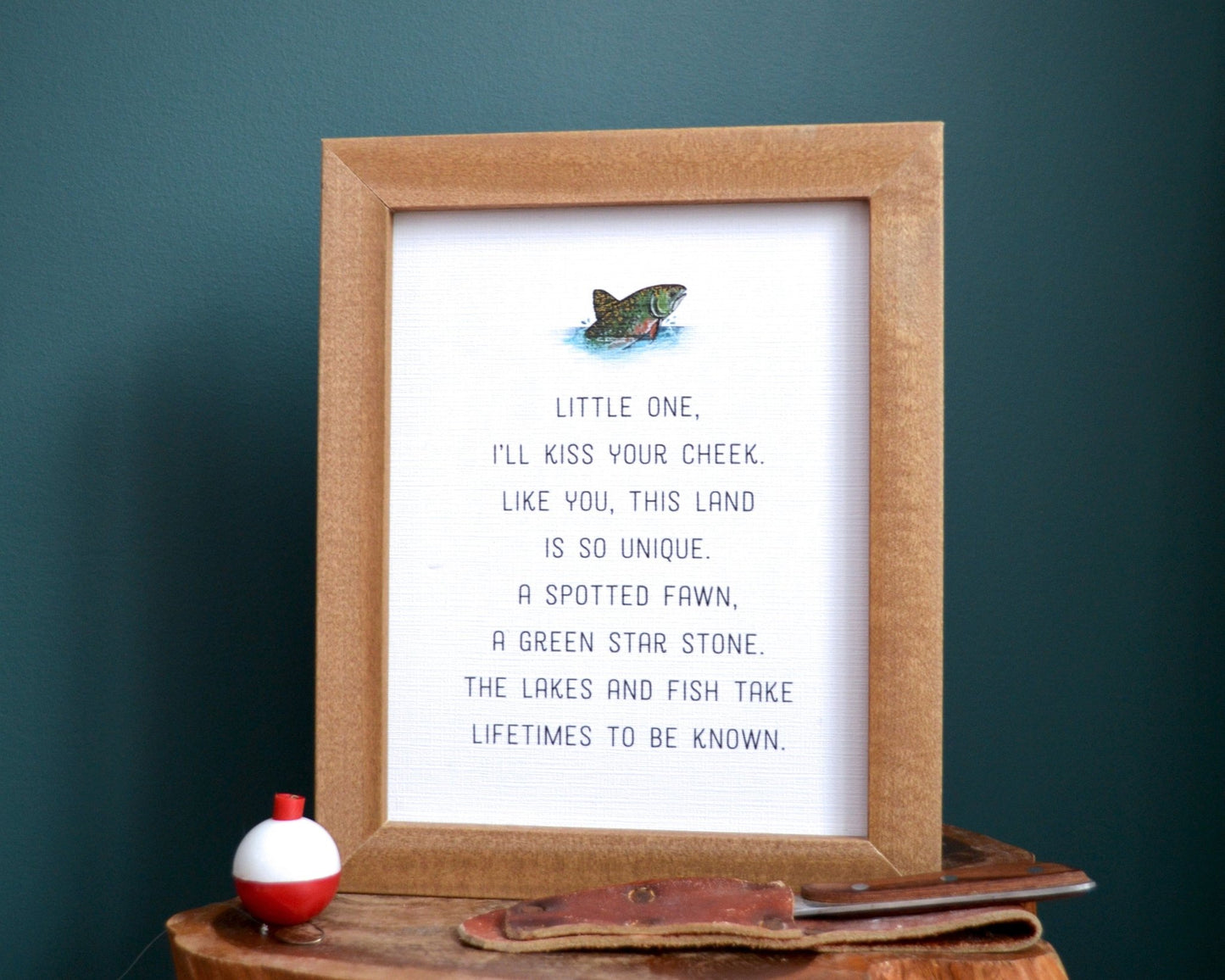 Michigan Brook Trout – 8 x 10 Michigan Poem Print (Stanza 8) - jacobandlouise.com