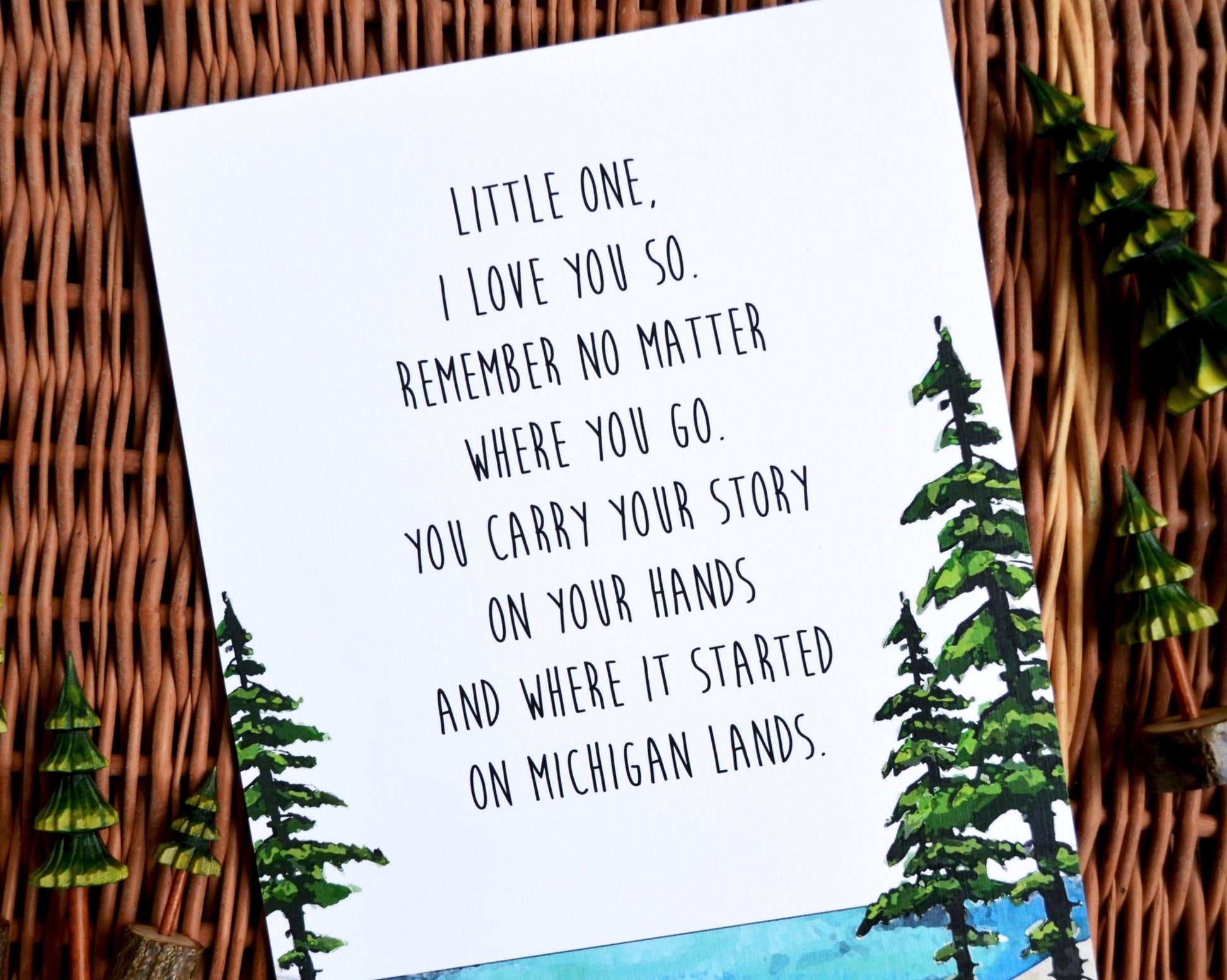 Michigan Rustic Pines Story – 8 x 10 Michigan Poem Print ( Stanza 11) - jacobandlouise.com